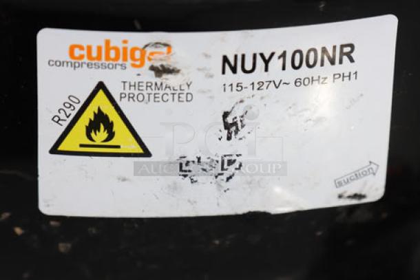 Brand new Avantco 17810035 compressor for SS-PT-71 and APT-71, R-290 refrigerant. Out of original packaging.