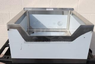 BRAND NEW Regency 16-Gauge Stainless Steel Mop Sink, 24"x24"x12", scratched, original packaging damaged, Model 600SM242412N.