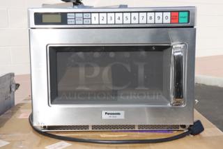 BRAND NEW! Panasonic NE-21523 Stainless Steel Commercial Microwave Oven - 208/240V, 2100W. S/N: 6C33080025.