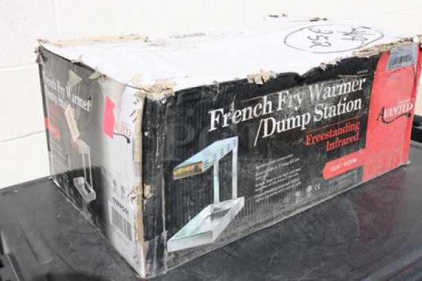 Brand new Avantco FFDS-1 Infrared French Fry Warmer, 1000W, 120V. Box has visible damage but unopened.