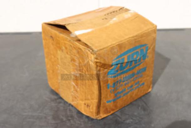 BRAND NEW Zurn Elkay ZN400-6B 6" round strainer, polished nickel bronze, heel-proof square openings, in original box.