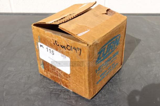 BRAND NEW Zurn Elkay ZN400-6B strainer in box, polished nickel bronze, 6" round, heel-proof square openings, model details on box.