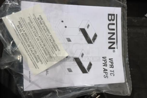 Brand new Bunn VPR-APS Pourover Airpot Coffee Brewer, Model 33200.0010. Original packaging damaged, includes manual.