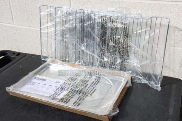 Brand new Waring WCO500X half-size countertop convection oven in damaged packaging, 120V, 1700W.