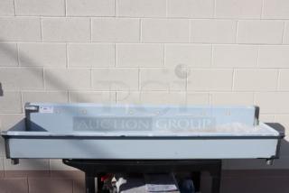 BRAND NEW SCRATCH-N-DENT Regency 600FHDMS1872 72"x17.5" hand sink, for three 8" center faucets; visible mounting holes.