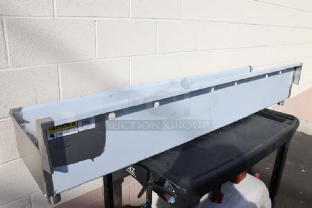 Regency 600FHDMS1872 hand sink, 72" x 17.5", new scratch-n-dent condition, accommodates three 8" center faucets.