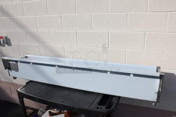 Regency 600FHDMS1872 72" x 17.5" hand sink, new, scratch-n-dent condition, for three 8" center faucets, stainless steel.