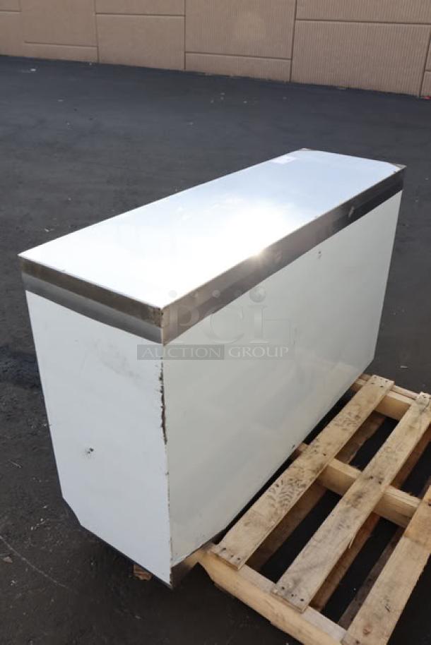 Regency 15" x 48" stainless steel dish cabinet, model 600DC1548, with adjustable midshelf, scratch-n-dent condition.