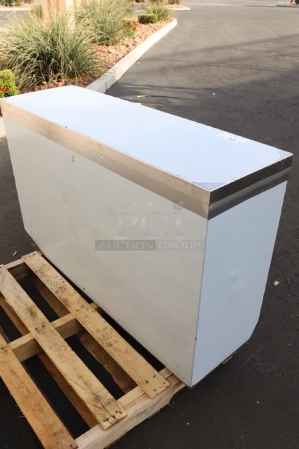 Brand new Regency 15" x 48" stainless steel dish cabinet, model 600DC1548, with adjustable midshelf on pallet.