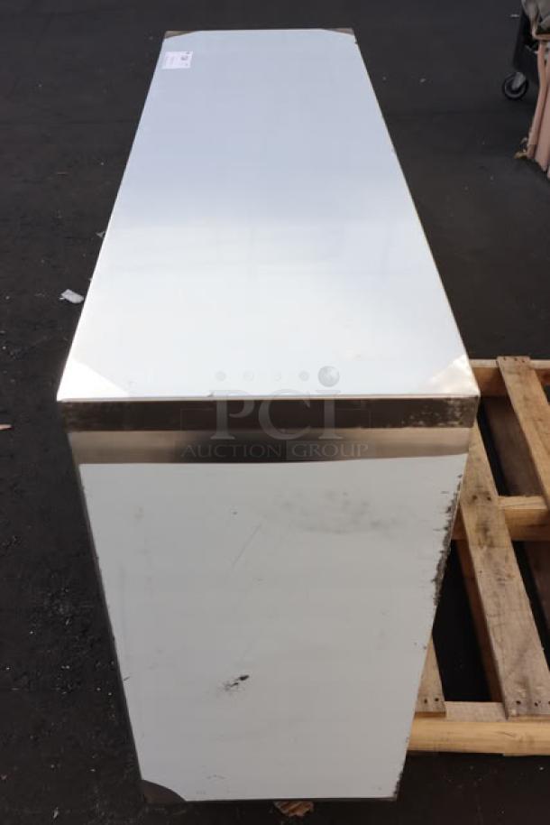 Regency 15"x48" stainless steel dish cabinet, model 600DC1548, scratch-n-dent, with adjustable midshelf, type 304.