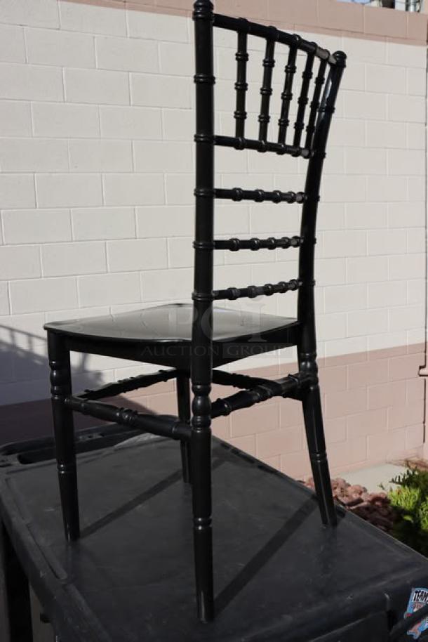 Brand new Lancaster Black Resin Chiavari Chair, elegant design, sturdy construction, perfect for events, 25x deal.