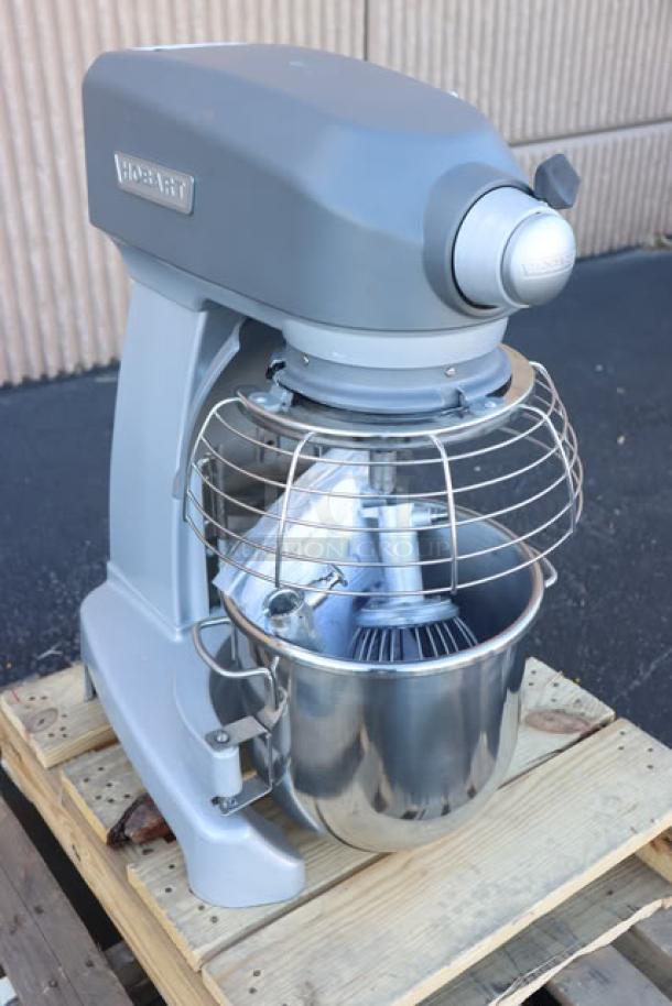 Brand new Hobart Legacy+ HL120-1STD 12 Qt. mixer, scratch-n-dent, with guard and accessories, 1/2 hp, 120V, 1 phase.