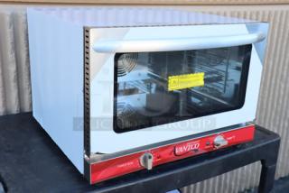 Avantco CO-16 countertop convection oven, 1.5 cu. ft., 120V, brand new, perfect condition, damaged packaging visible.