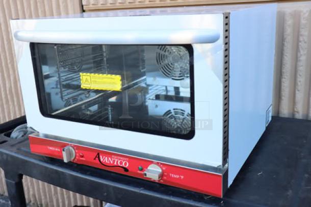 Brand new Avantco CO-16 countertop convection oven, 1.5 cu. ft., 120V, perfect condition, serial number C016D25110046.