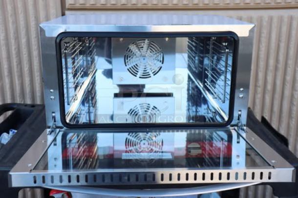 Avantco CO-16 half-size countertop convection oven, brand new, 1.5 cu. ft., model CO-16, serial C016D25110046. Perfect condition.