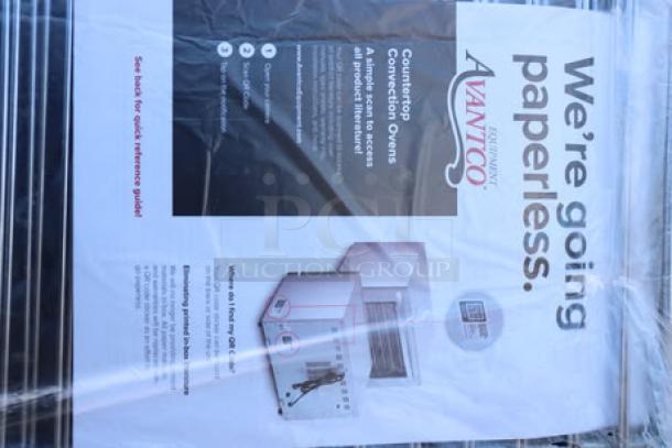 Avantco CO-16 Half Size Countertop Convection Oven, 1.5 Cu. Ft., 120V, new condition, damaged packaging, serial C016D25110046.