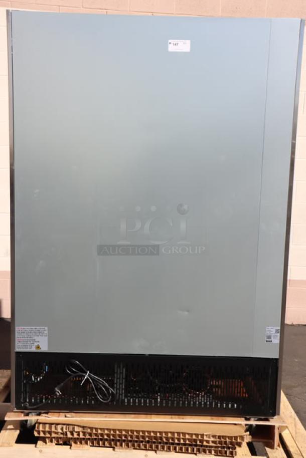 Brand new Avantco A-49F-HC 54" solid door reach-in freezer, 115 volts, tested, runs well, light scuffing on surface.