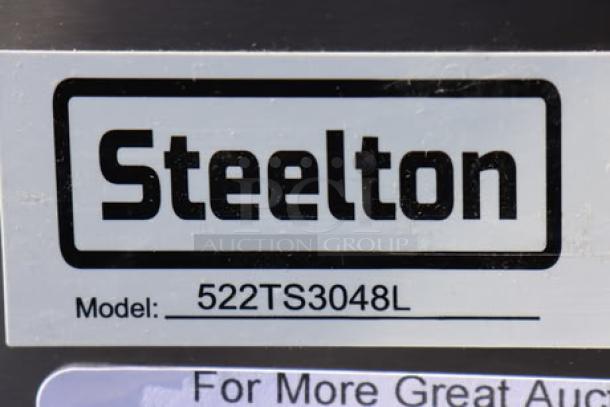 Steelton stainless steel work table with left sink, model 522TS3048L, 30"x48", 18 gauge, new out of box, slight dents.