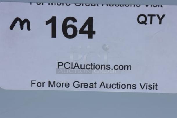 Sticker label reading "164 QTY" with website "PCIAuctions.com" for auction details.