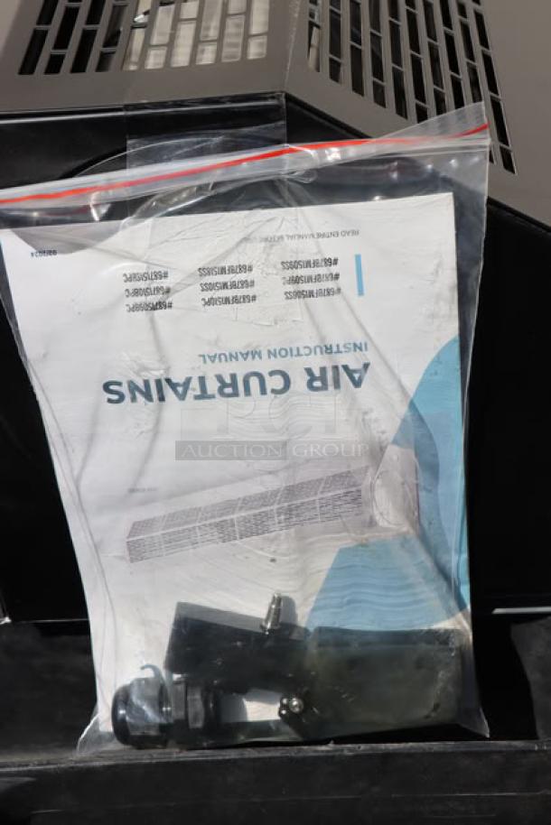 Boltic 6871509BPC 36" Black Powder Coat Air Curtain, plunger door switch, 120V, 3.17A, 1 Phase, 380W, instruction manual included.