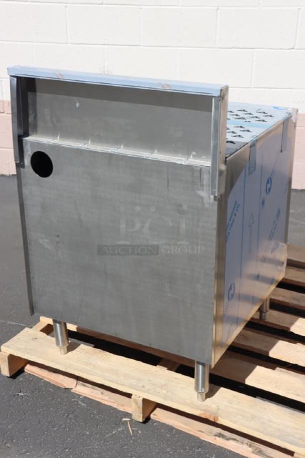 Brand new Advance Tabco Prestige drainboard cabinet, model PRSCD-19-24-M, stainless steel, 24"x25", on pallet.