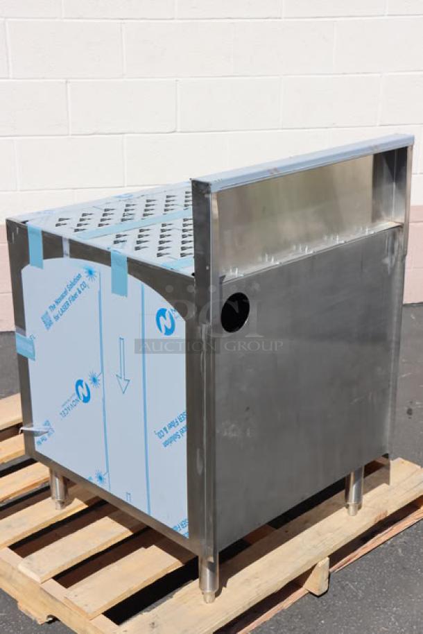 Advance Tabco PRSCD-19-24-M stainless steel drainboard cabinet, brand new, enclosed design with doors and shelf, 24" x 25".