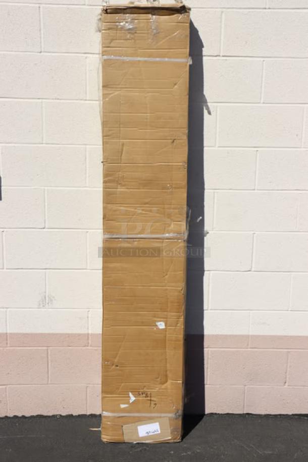 Brand new Regency Space Solutions locker, Model 600LC13125KK, in box. Unassembled, 12"x15"x78", minor box wear.