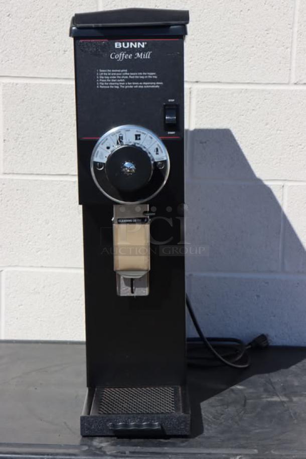 Bunn 22100.0000 G3 HD black bulk coffee grinder, brand new, out of box. Features 3 lb. hopper, 120V, 9 Amps.