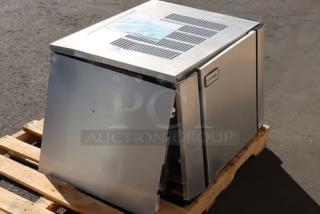 Brand new Ice-O-Matic CIM0530HA90 ice machine, 30" air-cooled, 525 lb capacity, scratch-n-dent, visible exterior vent and label.