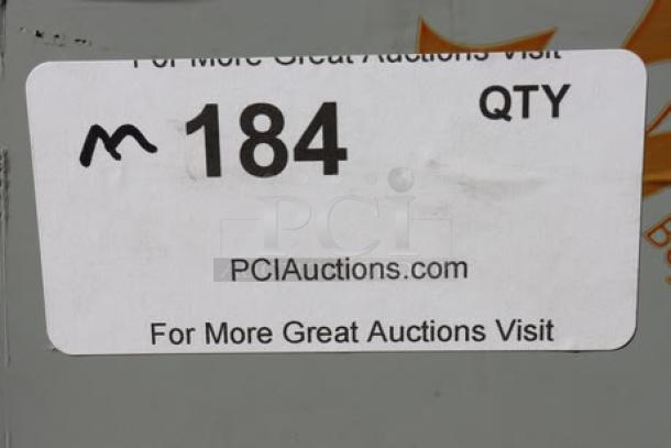 Advance Tabco 7-PS-99 Hands-Free Sink, new out of box. Includes pedestal base, soap/towel dispenser, trash bin, labeled PCI Auctions.