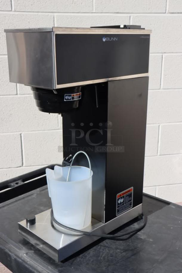 Brand new Bunn 33200.0010 VPR-APS Pourover Airpot Coffee Brewer, 120V, black and stainless steel, with visible labels.