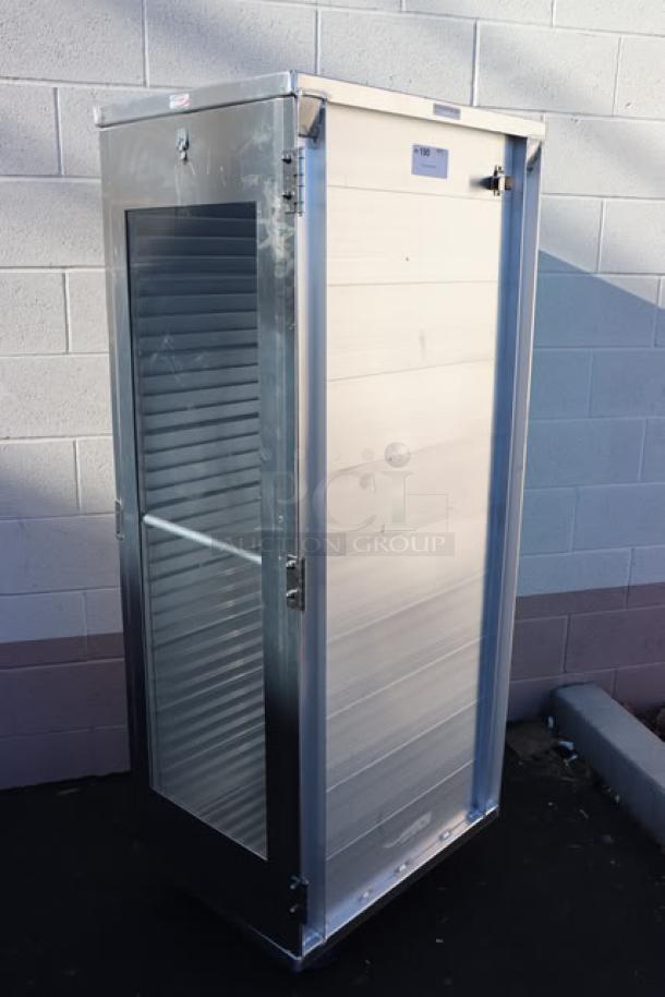 Winholt EC1840-C-LD 40 pan end load rack, clear acrylic door, new, no packaging. Enclosed design, assembled unit.