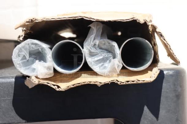 Steelton Model 522US12424 metal pipes in box, brand new with minor scratches on packaging.