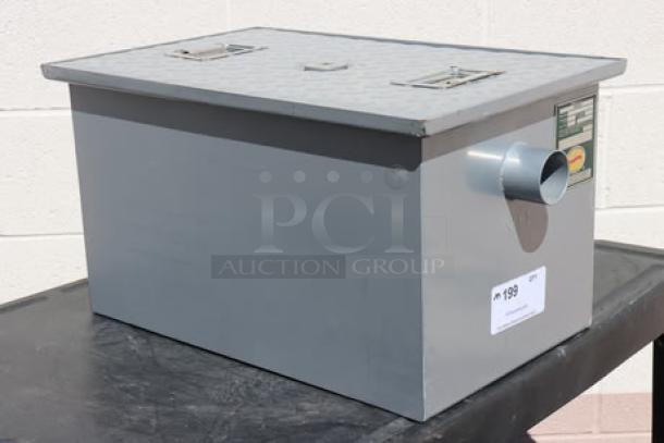 BRAND NEW Regency 600GT10 grease trap, 20 lb. capacity, 10 GPM, non-threaded connections, PDI certified, out of box condition.