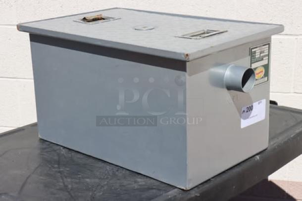 Regency 600GT10 grease trap, brand new, 20 lb. capacity, 10 GPM, 2" non-threaded connections, PDI certified.