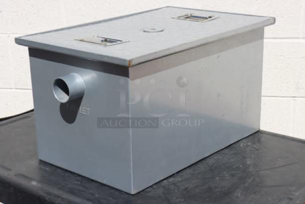Regency 600GT10 grease trap, 20 lb., 10 GPM, PDI certified, new, out of box, 2" non-threaded connections.
