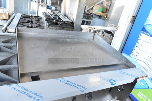 BRAND NEW Vulcan 72SS-6B36GTN 6 Burner 72" Range, 36" Griddle, 2 Ovens, 310,000 BTU, with protective wrapping.