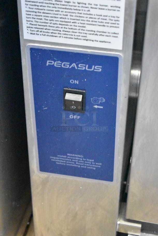 Pegasus CR-5E electric rotisserie oven control panel with on-off switch. Brand label visible. 208 Volts, 3 Phase. Brand new.