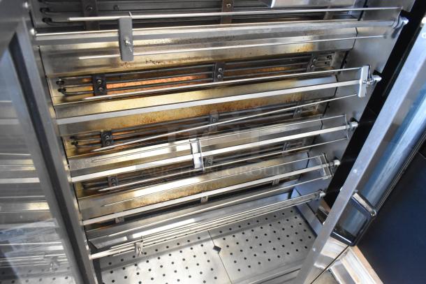 BRAND NEW SCRATCH AND DENT Pegasus CR-5E Electric Rotisserie Oven with 5 spits, stainless steel interior, 208V, 3-phase.