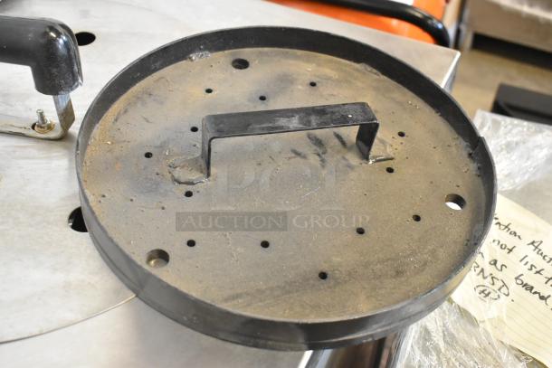 BRAND NEW SCRATCH AND DENT Tandoor Morni CS-02 oven, 24"x24"x37", stainless steel, shown with circular handle. Model 17ACS02N.