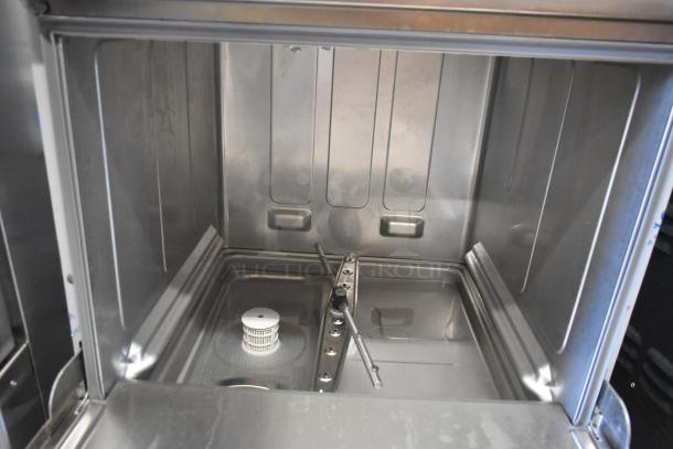 Mainstreet 541HTUC30 dishwasher interior, stainless steel, new condition, minor scratches, high-temp, 208V/240V, undercounter model.