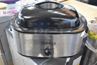 Brand new Galaxy 177ACR22SS 22 Qt. countertop roaster oven. Minor scratches, stainless steel exterior, 120V, 1-phase.