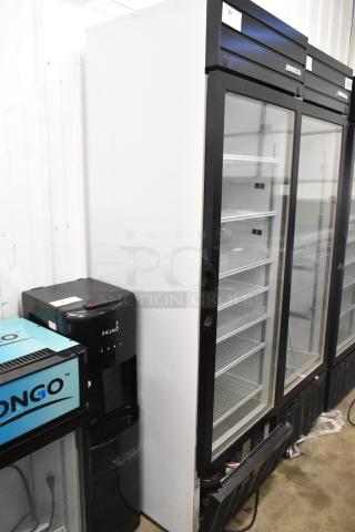 2019 Habco SE18 single door commercial cooler, 115V, 1 phase, glass front, multiple shelves, good condition.