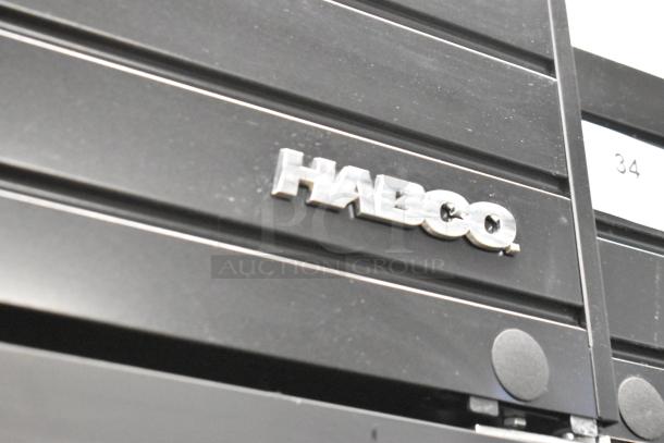 2019 Habco SE18 Single Door Reach In Cooler Merchandiser, black exterior, visible "Habco" logo, 115V, 1 Phase.