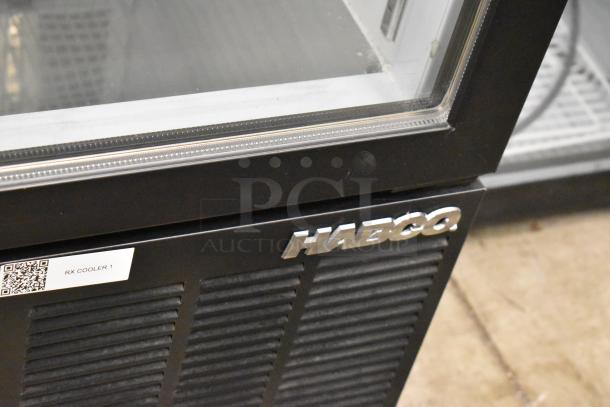 Habco SE12 Commercial Single Door Cooler, 115 Volts, 1 Phase, visible branding, and RX Cooler 1 label.