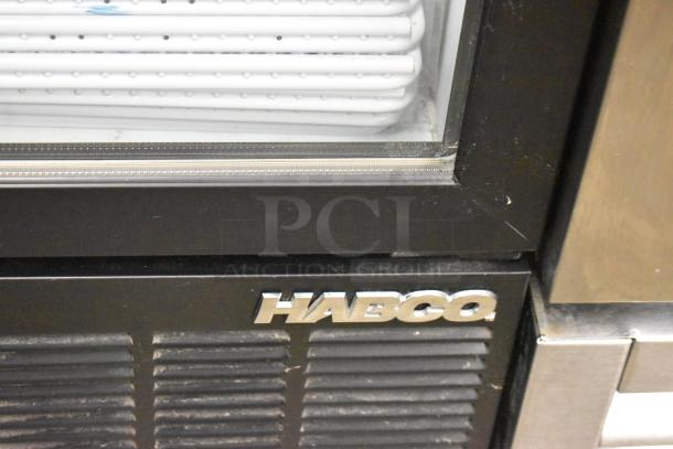 Habco SE12 commercial cooler, single door, 115V, 1 phase, branded logo visible, showcasing front vent detail.