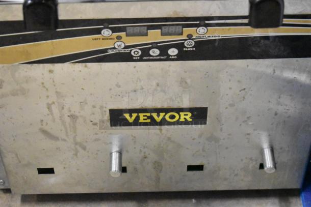 Vevor X-300 Commercial Slushie Machine, 2 hoppers, countertop model, 115V, slightly worn condition, controls visible.