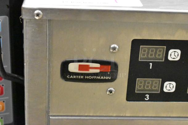 Carter Hoffmann MZ223G commercial warming unit, two 12" compartments, digital controls, stainless steel, 120V, 1 phase.