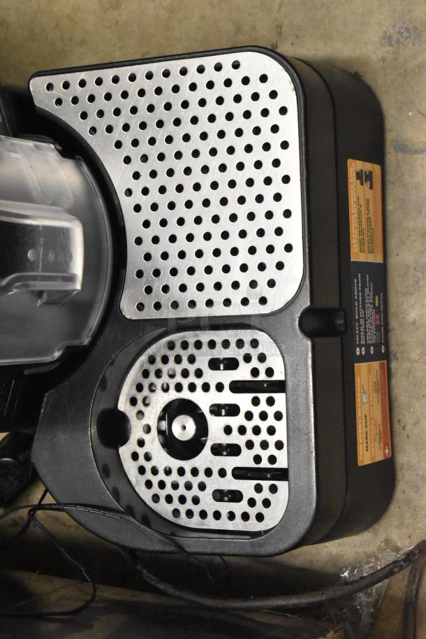 Taylor SB24-12 stainless steel commercial drink blender, 115V, 1 phase. Features perforated top and visible operation labels.