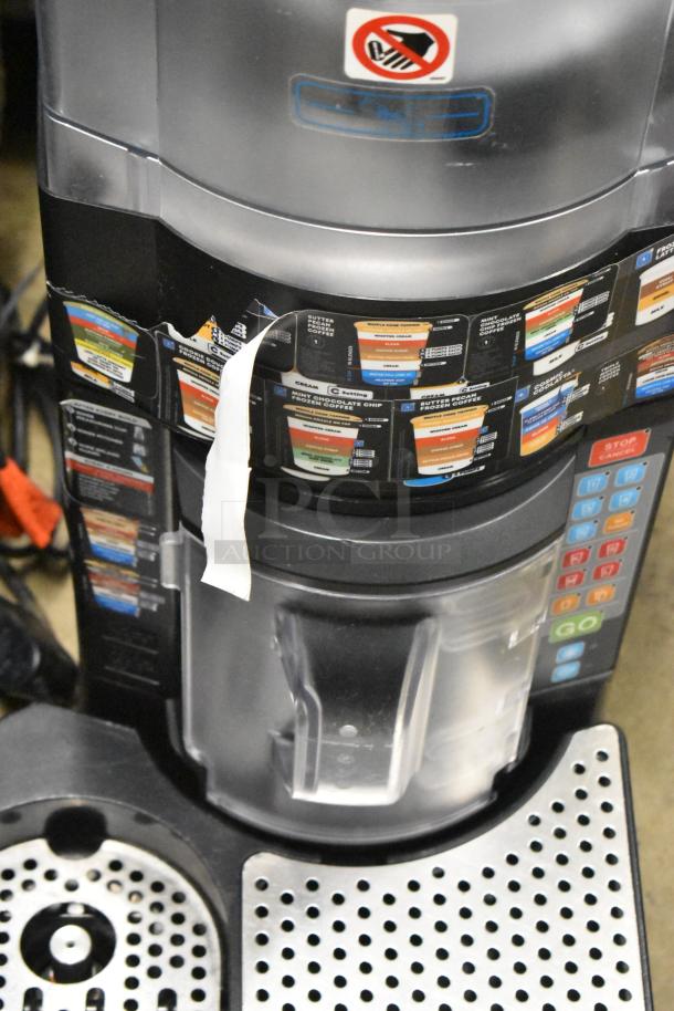 Taylor SB24-12 stainless steel commercial drink blender; features menu label, 115V, 1-phase, countertop model.